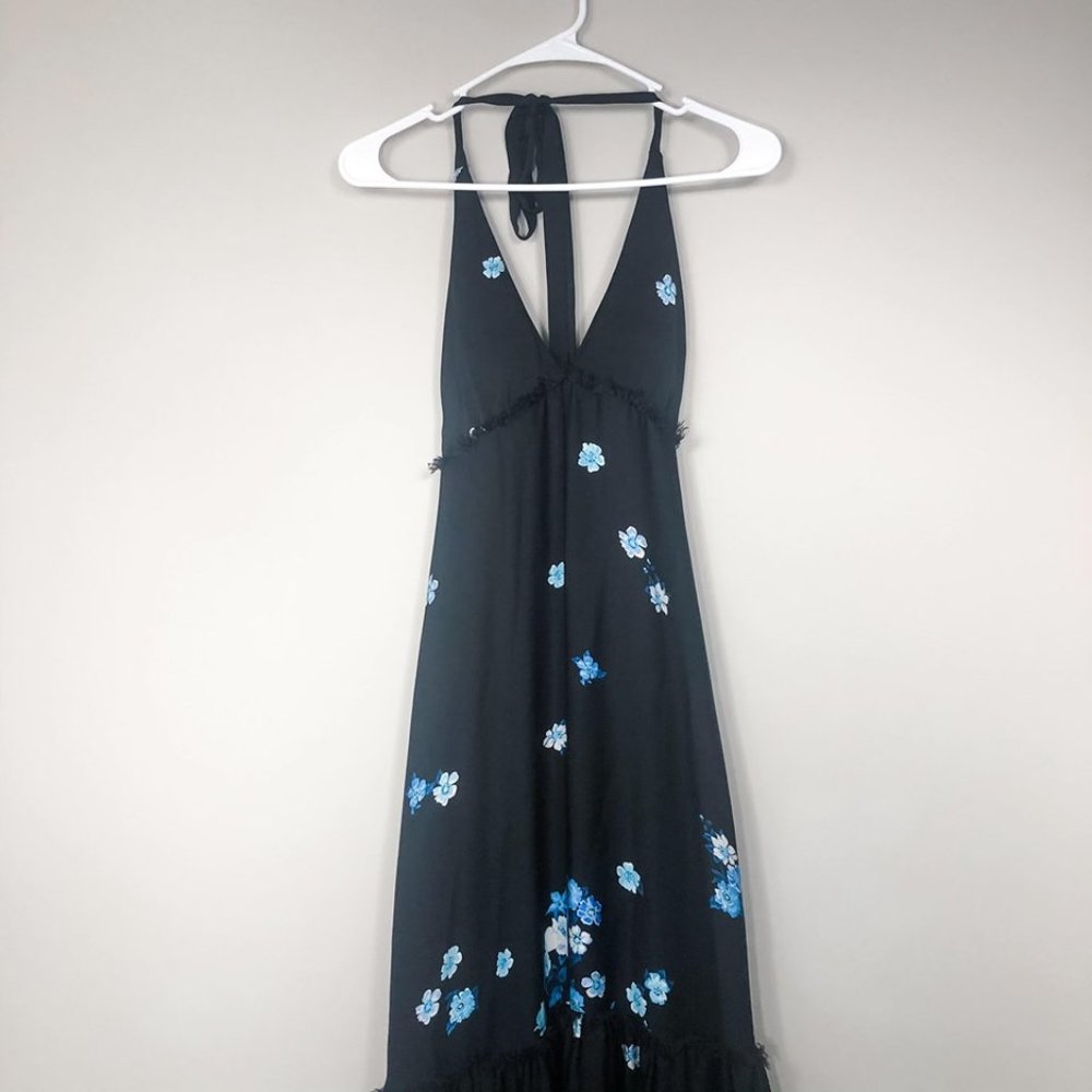 Alice + Olivia  Black Floral Maxi Dress